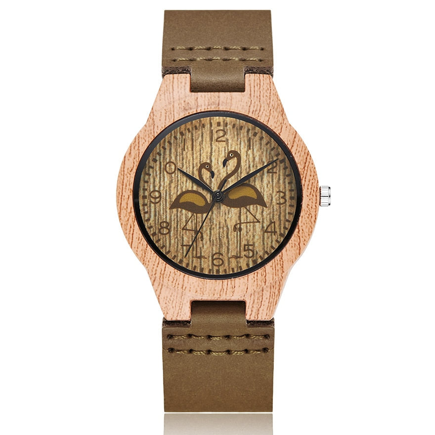 Animal Deer Imitation Wood Watch