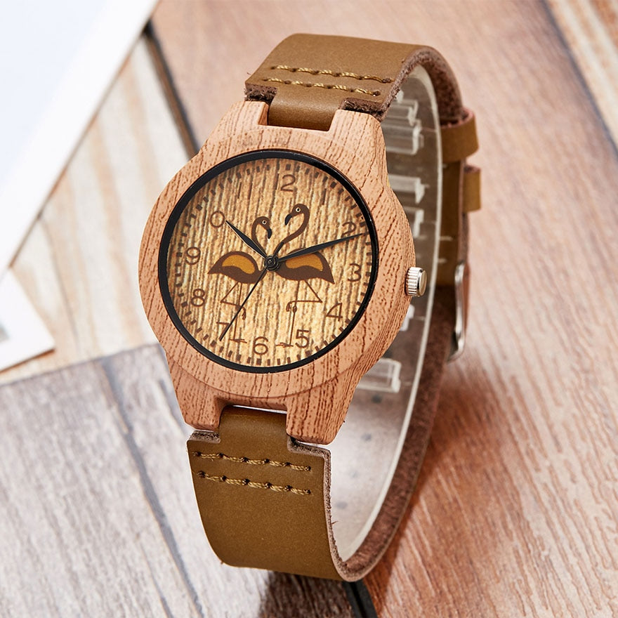 Animal Deer Imitation Wood Watch