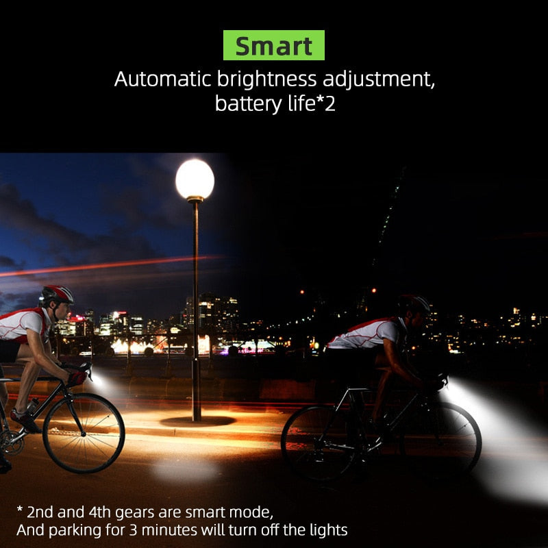 4000mAh Induction Bicycle Front Light Set