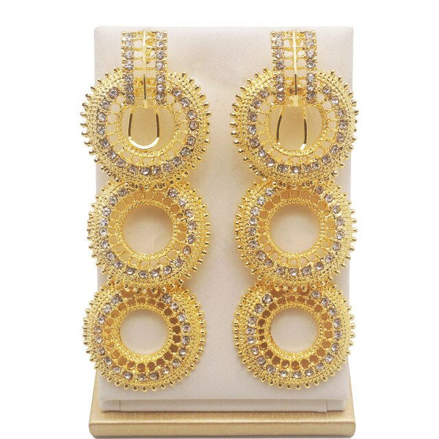 women necklace bridal jewelry sets stone pendant EARRING SETS
