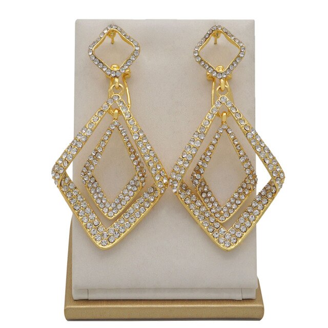 women necklace bridal jewelry sets stone pendant EARRING SETS