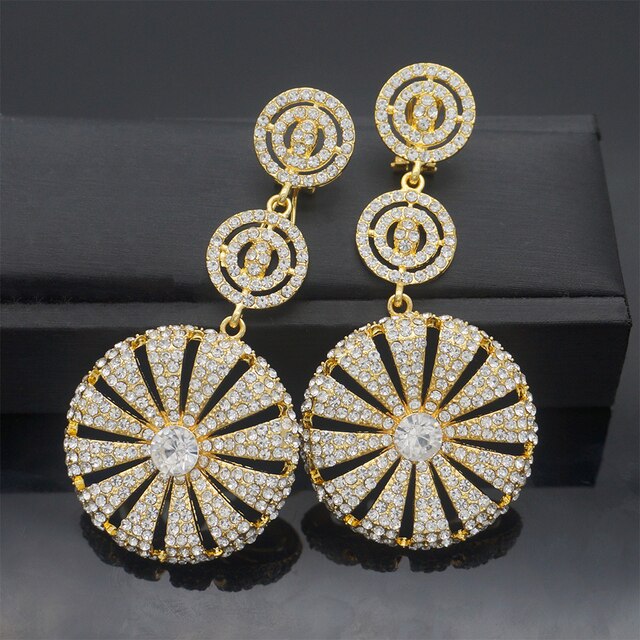 women necklace bridal jewelry sets stone pendant EARRING SETS