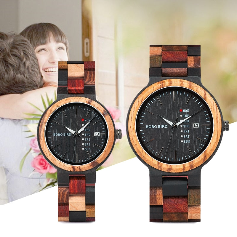 Men Women Quartz Week Date Timepiece