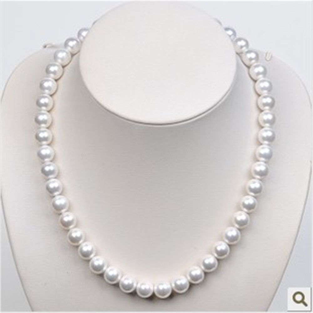 freshwater White South Sea Shell pearl necklace