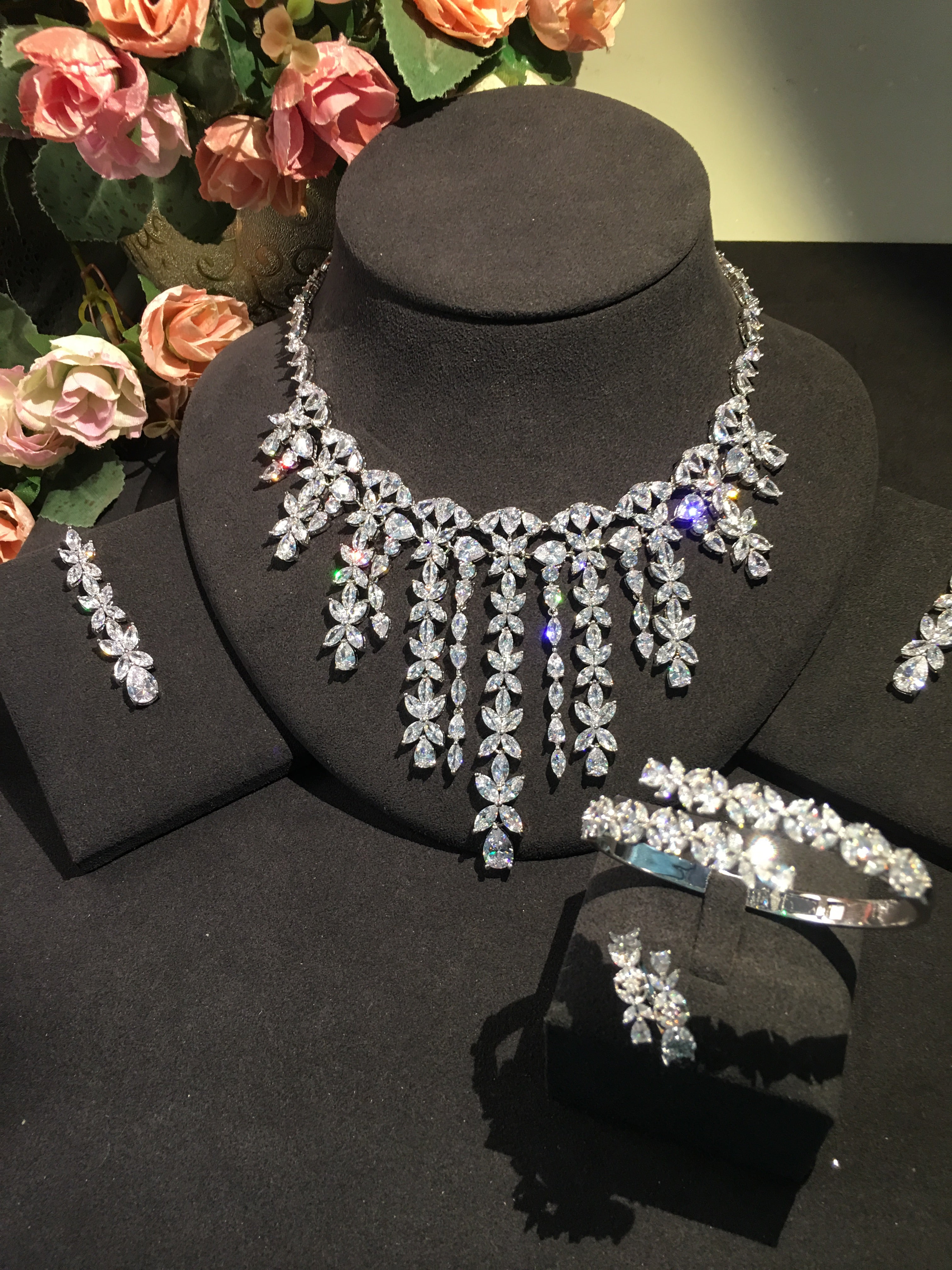4pcs Bridal Jewelry Sets New Fashion Dubai Jewelry Set
