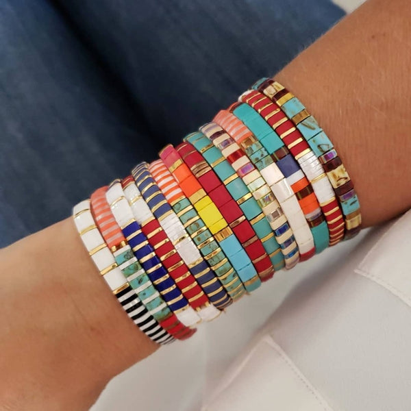 Pulsera vintage para mujer con cuentas Miyuki Tila