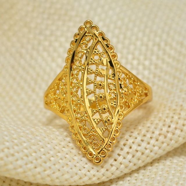 Ethiopia Dubai Bead Gold Color Arab Rings – Gofaer Finds store!