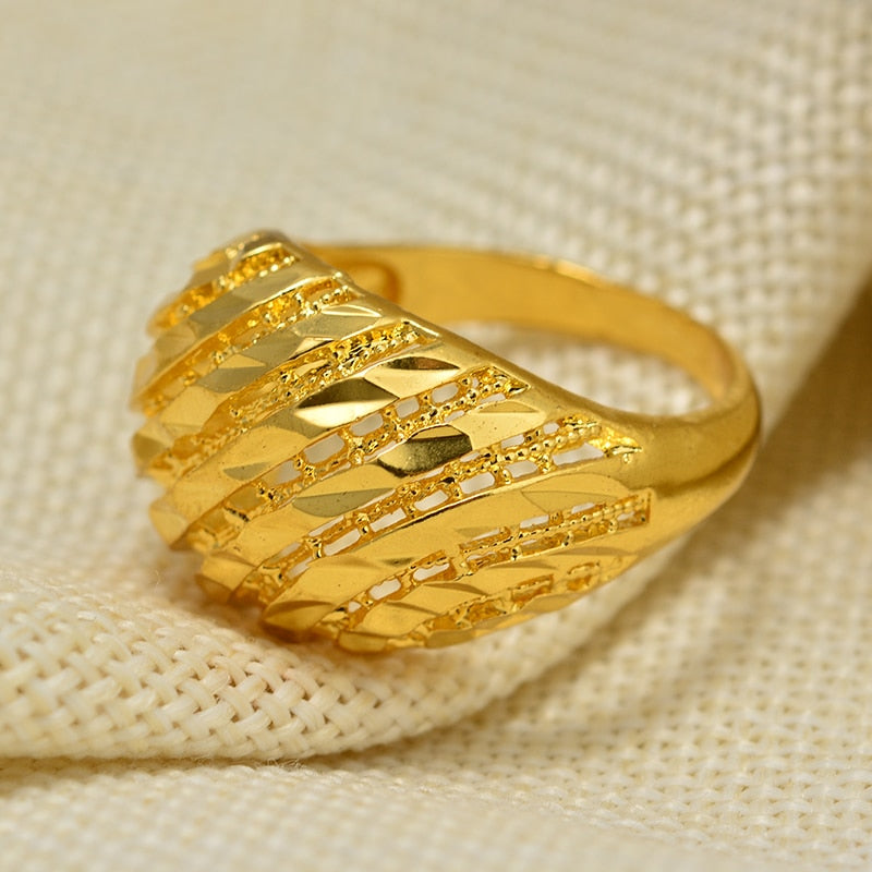 Ethiopia Dubai Bead Gold Color Arab Rings – Gofaer Finds store!