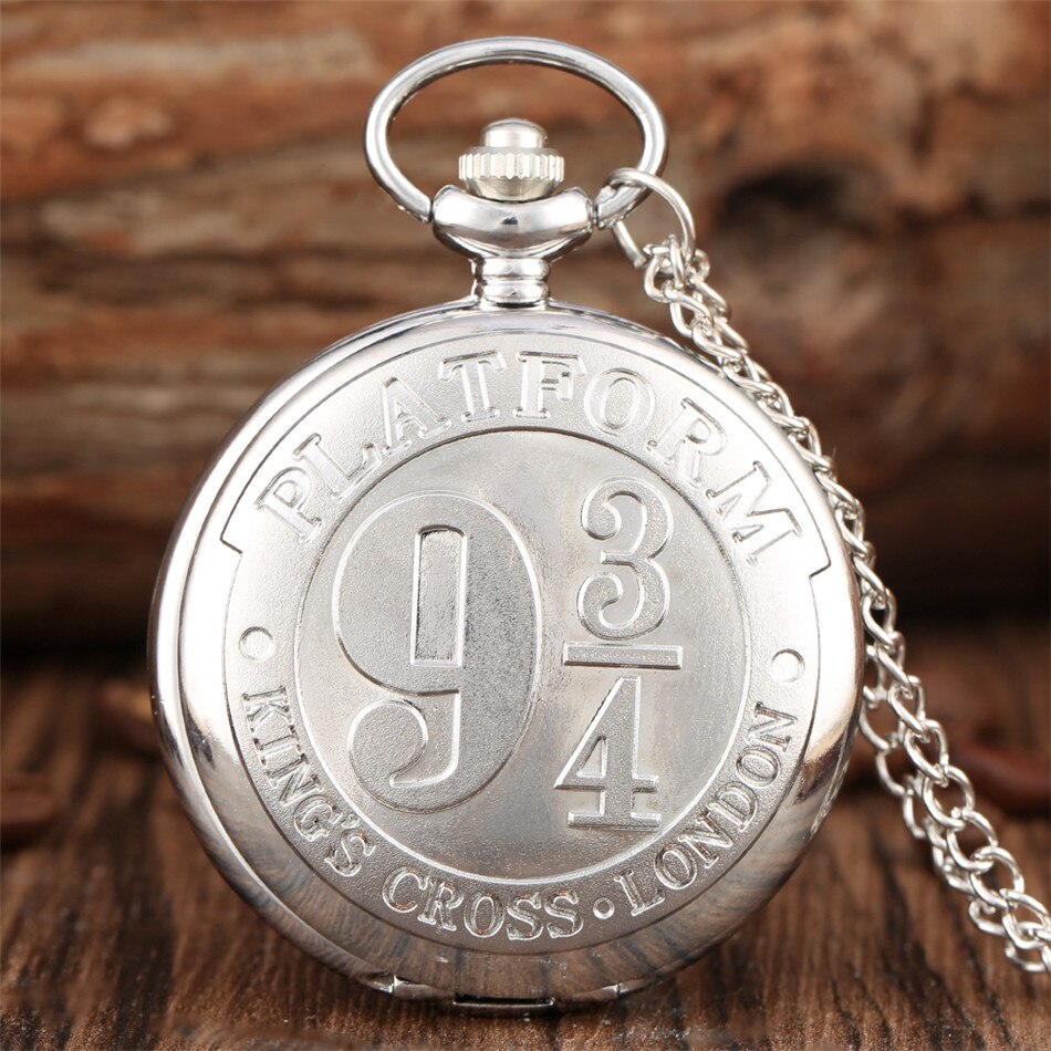 Gold King's Cross London 9 3/4 Platform Design Quartz Pocket Watch