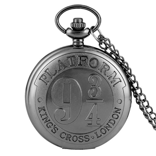 Gold King's Cross London 9 3/4 Platform Design Quartz Pocket Watch