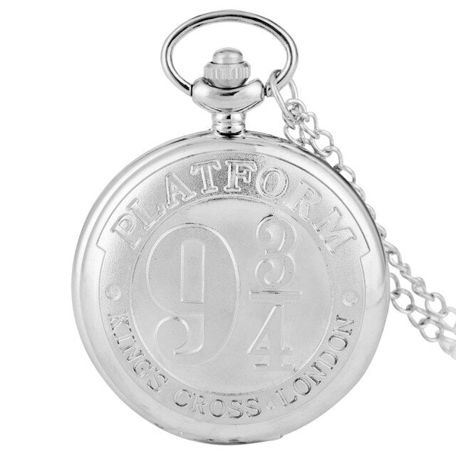 Gold King's Cross London 9 3/4 Platform Design Quartz Pocket Watch