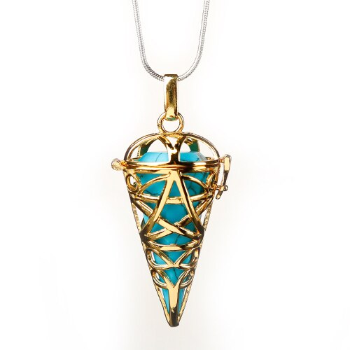 golden Stylish natural stones and crystal minerals  pendulum