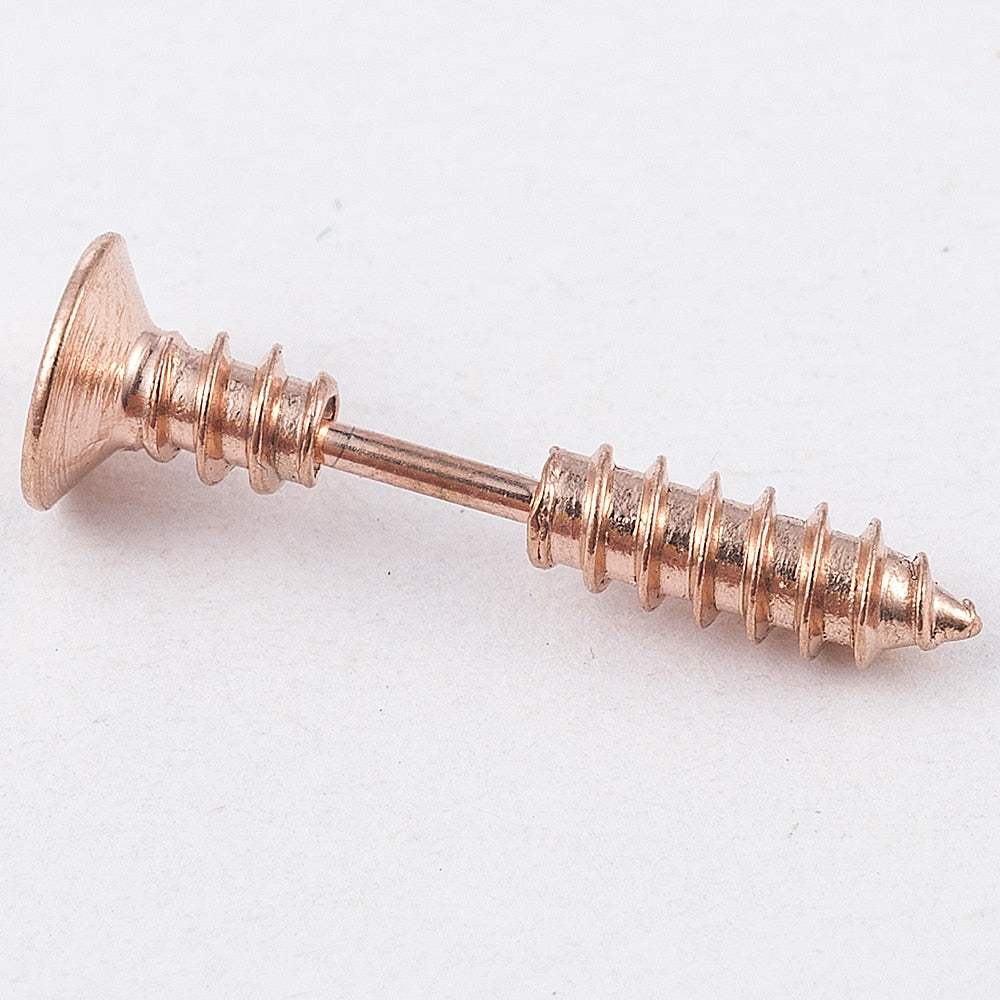 Punk Style Stainless Steel  5 Colors Stud Earrings