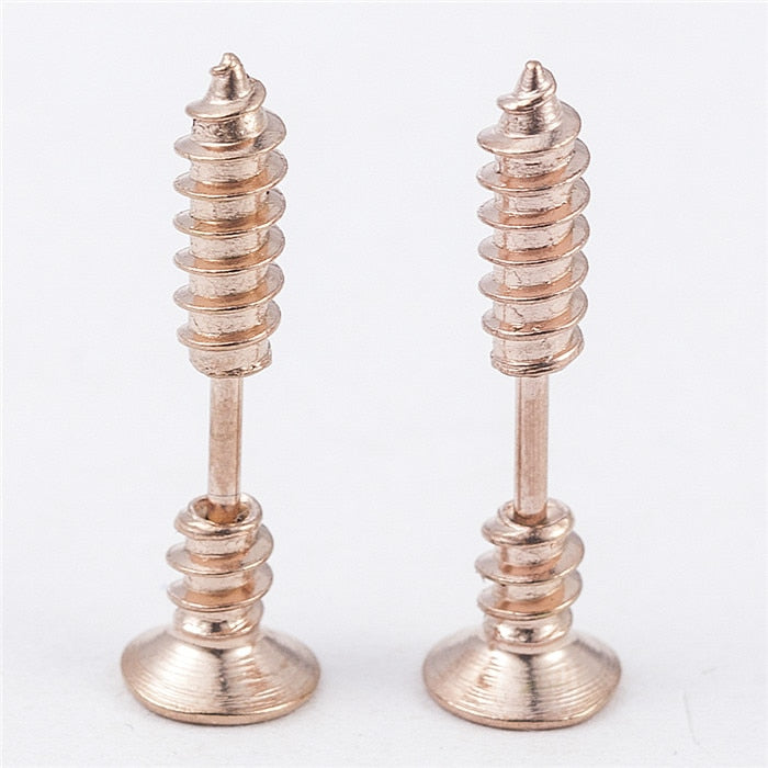 Punk Style Stainless Steel  5 Colors Stud Earrings