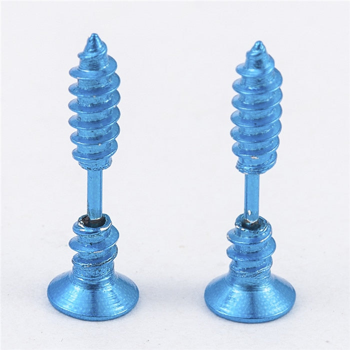 Punk Style Stainless Steel  5 Colors Stud Earrings