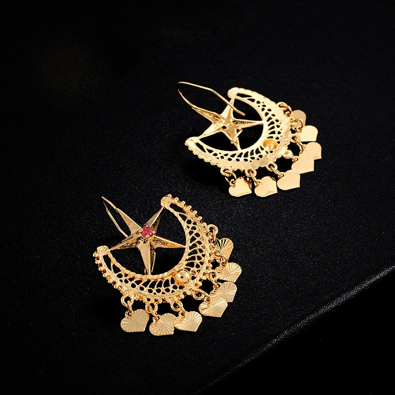 Gold Color Beautiful Ethnic Wedding Luxury Jewelry Sets
