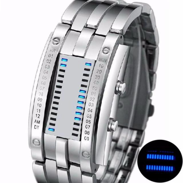 LED Date Bracelet Watch Binary Wristwatch Sport Watches