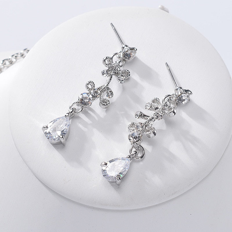 Rhinestone Crystal Gold Tiara Crown  Jewelry Set