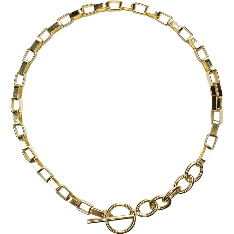 Mixed Linked Circle Necklaces