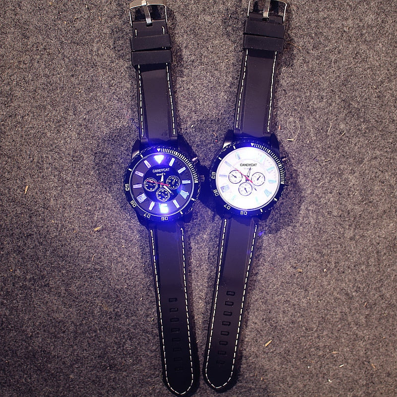 Silicone Fashion Hours Led Luminous Glow Super Large Dial Trend watch