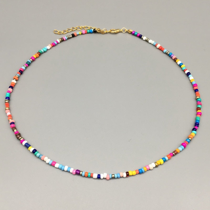 Simple Seed Beads Strand Necklace