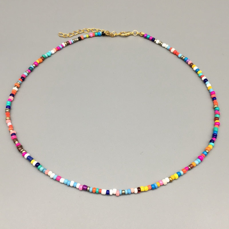 Simple Seed Beads Strand Necklace