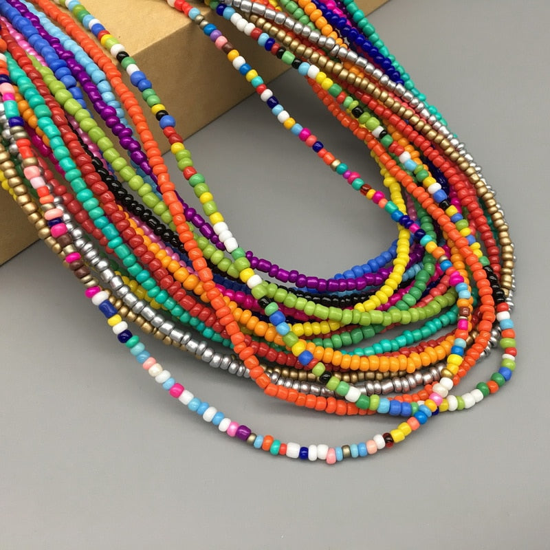 Simple Seed Beads Strand Necklace