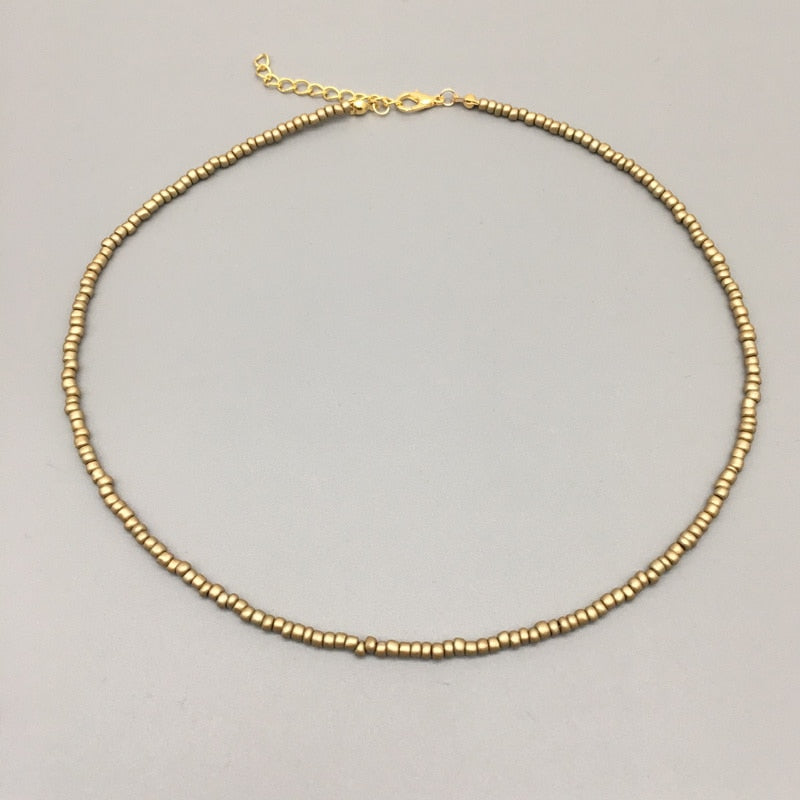 Simple Seed Beads Strand Necklace