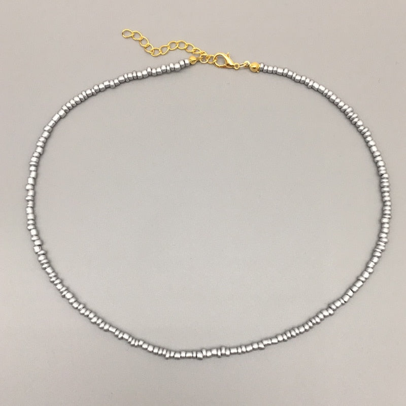 Simple Seed Beads Strand Necklace