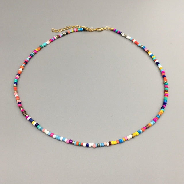 Simple Seed Beads Strand Necklace