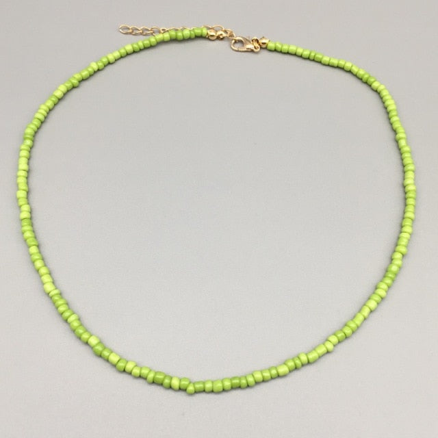 Simple Seed Beads Strand Necklace