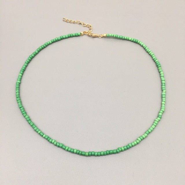 Simple Seed Beads Strand Necklace