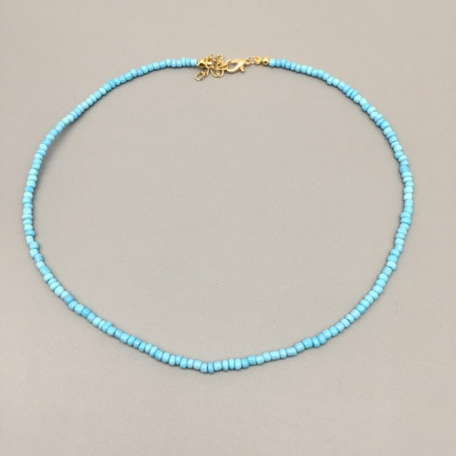 Simple Seed Beads Strand Necklace