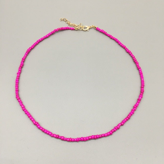 Simple Seed Beads Strand Necklace
