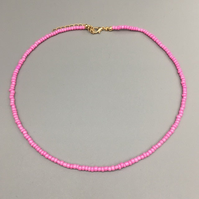 Simple Seed Beads Strand Necklace