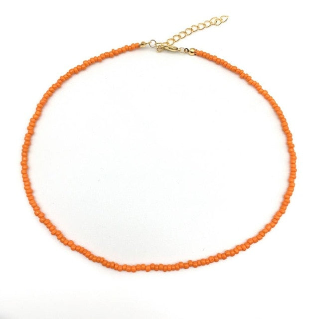 Simple Seed Beads Strand Necklace