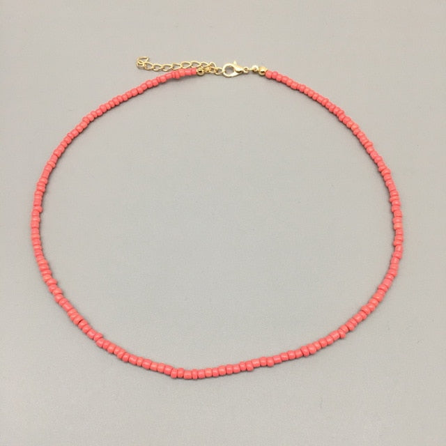 Simple Seed Beads Strand Necklace