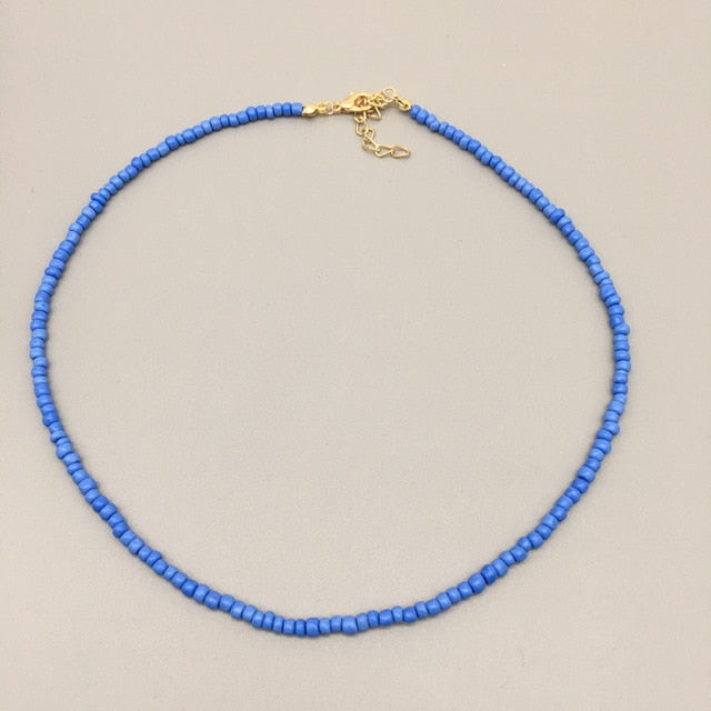 Simple Seed Beads Strand Necklace