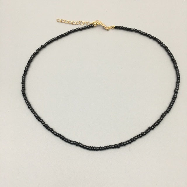 Simple Seed Beads Strand Necklace