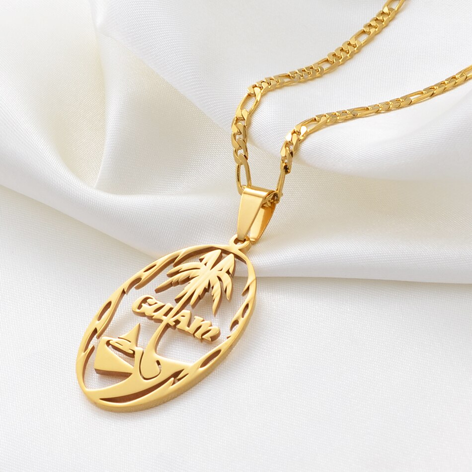 Women Men Gold Color/Silver Color Guam Pendant