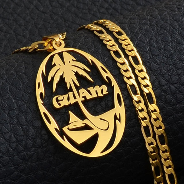 Women Men Gold Color/Silver Color Guam Pendant