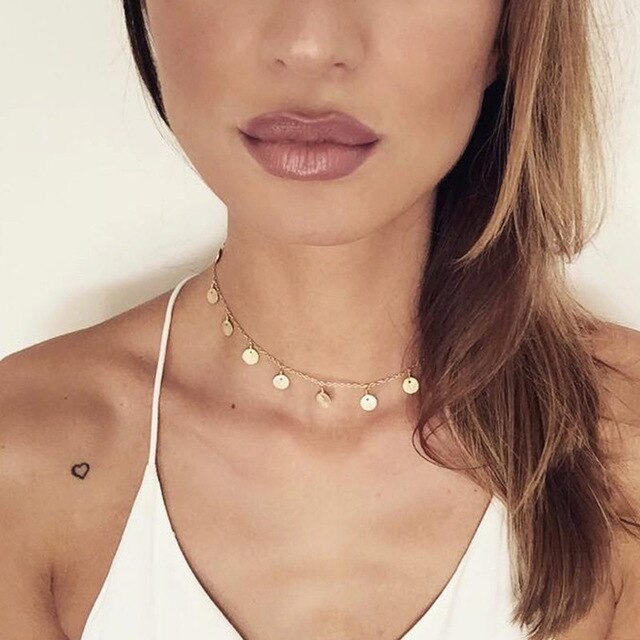Bohemian Tiny Heart Star Necklace