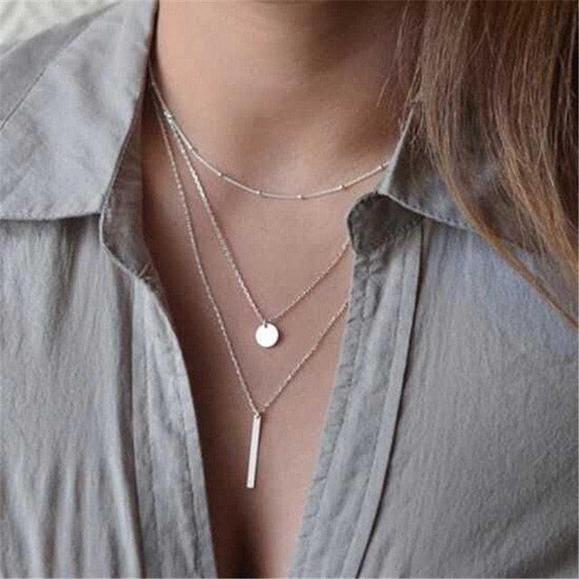 Bohemian Tiny Heart Star Necklace