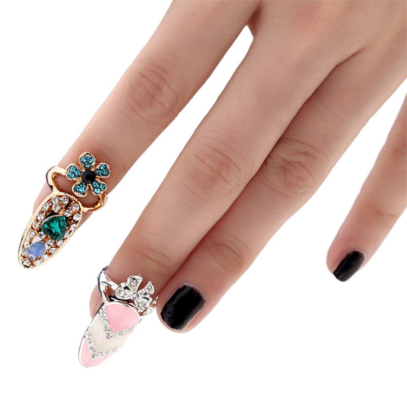 Fashion Jewelry Bowknot Crown Nail Ring