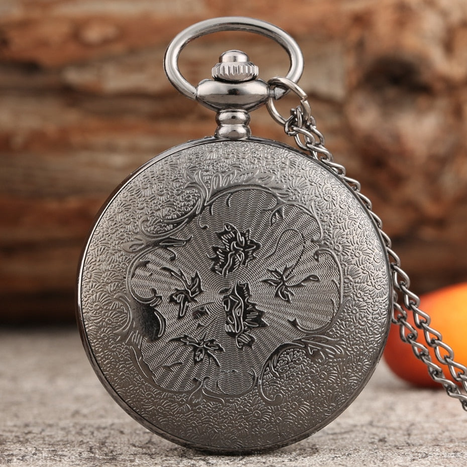 Bronze Harajuku Clock Lightning Quartz Pocket Watch