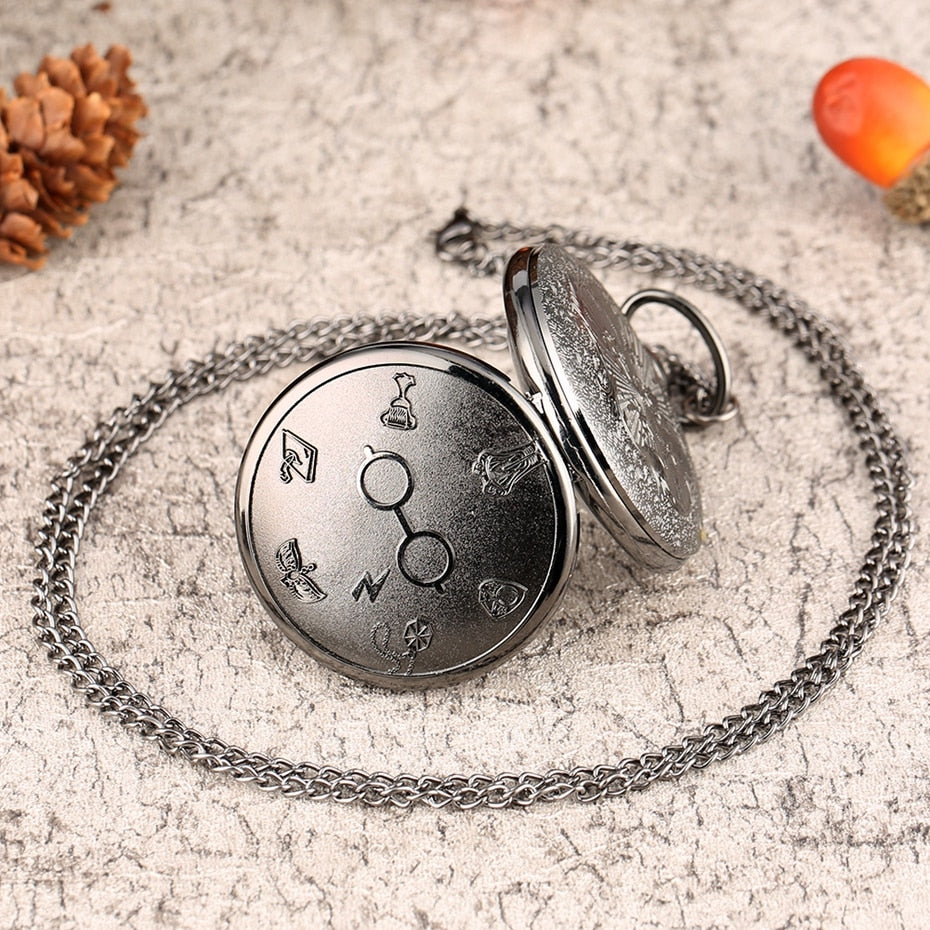 Bronze Harajuku Clock Lightning Quartz Pocket Watch