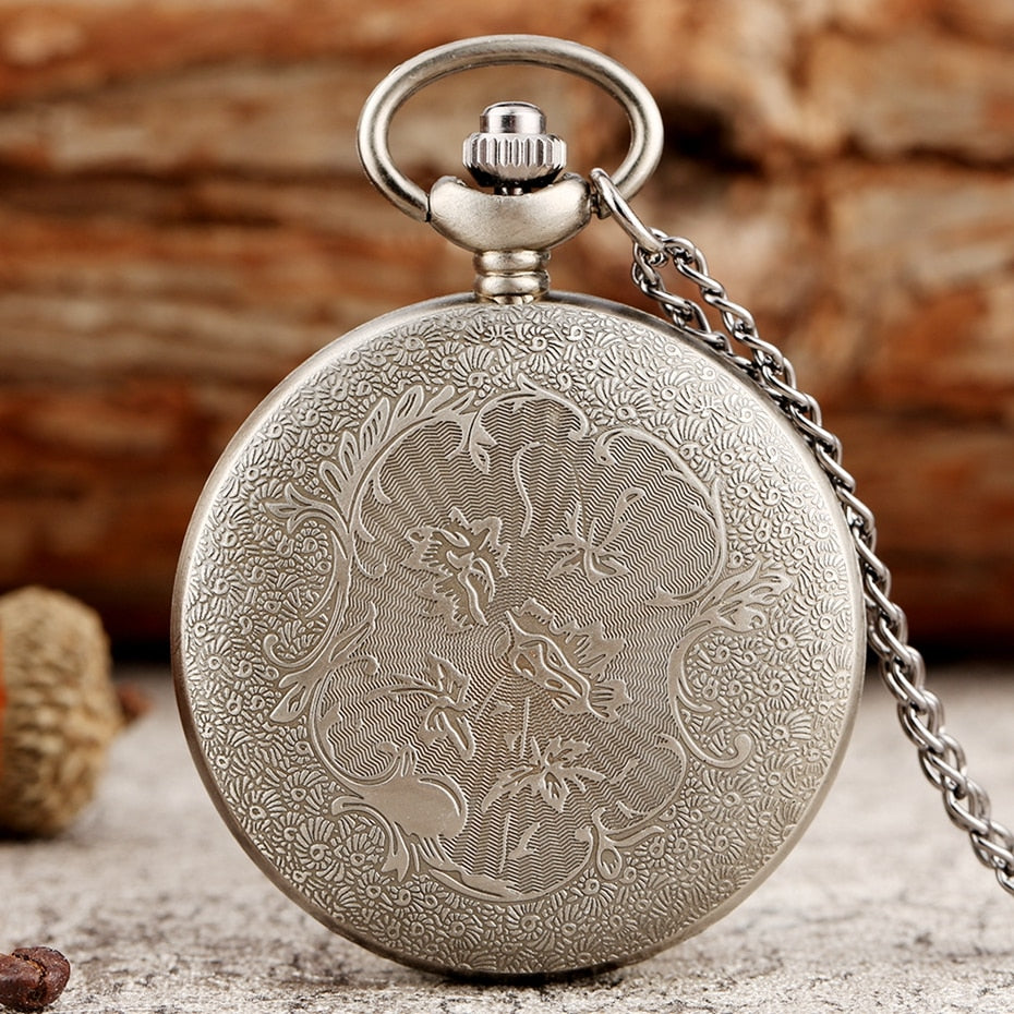 Bronze Harajuku Clock Lightning Quartz Pocket Watch