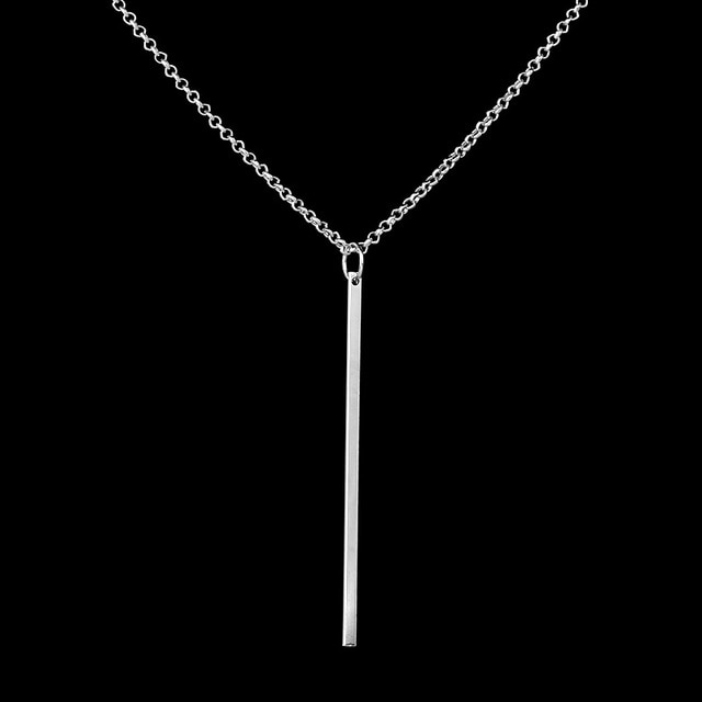 Simple Classic fashion Stick Pendant Necklace