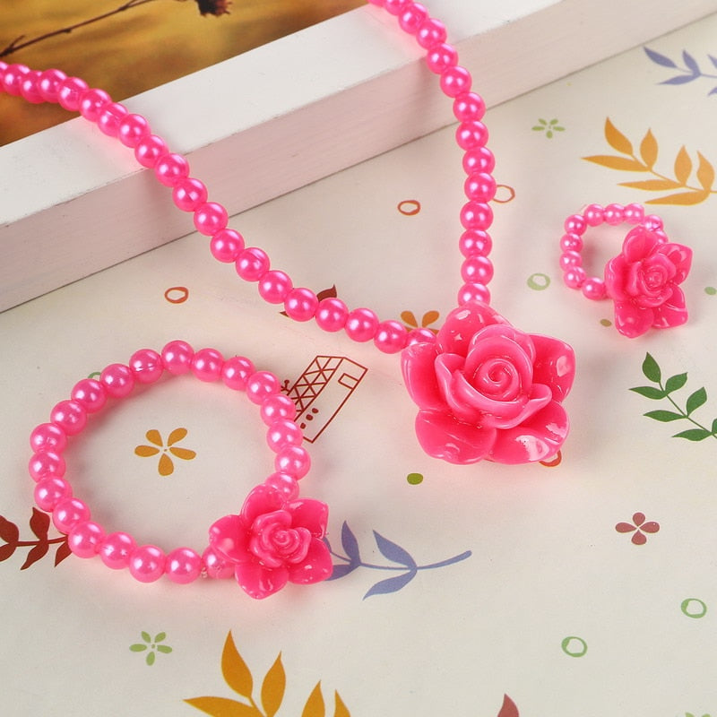 Best Baby Pink Girl Kids Jewelry Set