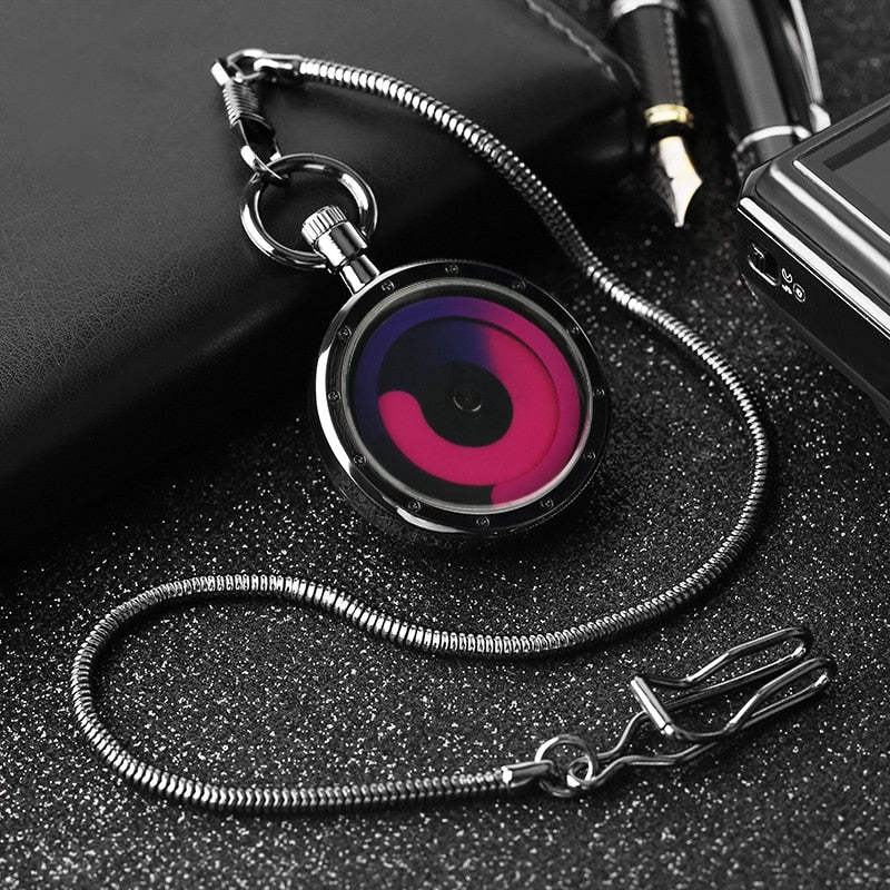 Color Gradient Concept Men Women Pocket Watch